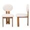 Baxton Studio Kacela Modern Japandi Cream Boucle Fabric and Walnut Brown Finished Wood 2-Piece Dining Chair Set 241-2PC-13433-ZORO - alternate 5